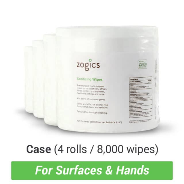 Zogics Gym Wipes to clean fitness equipment