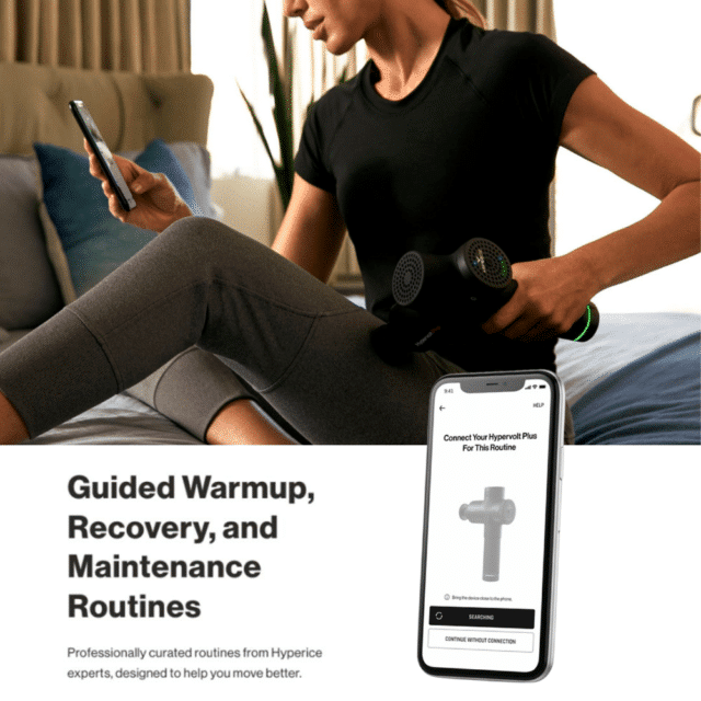 Hyperice app for guided massage therapy percussion with Hypervolt plus bluetooth - aktiv recovery