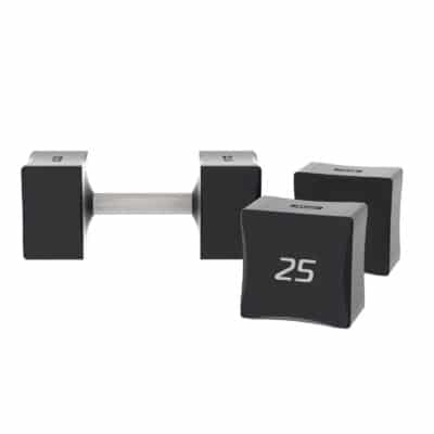 black square dumbbell set for gym or home workouts