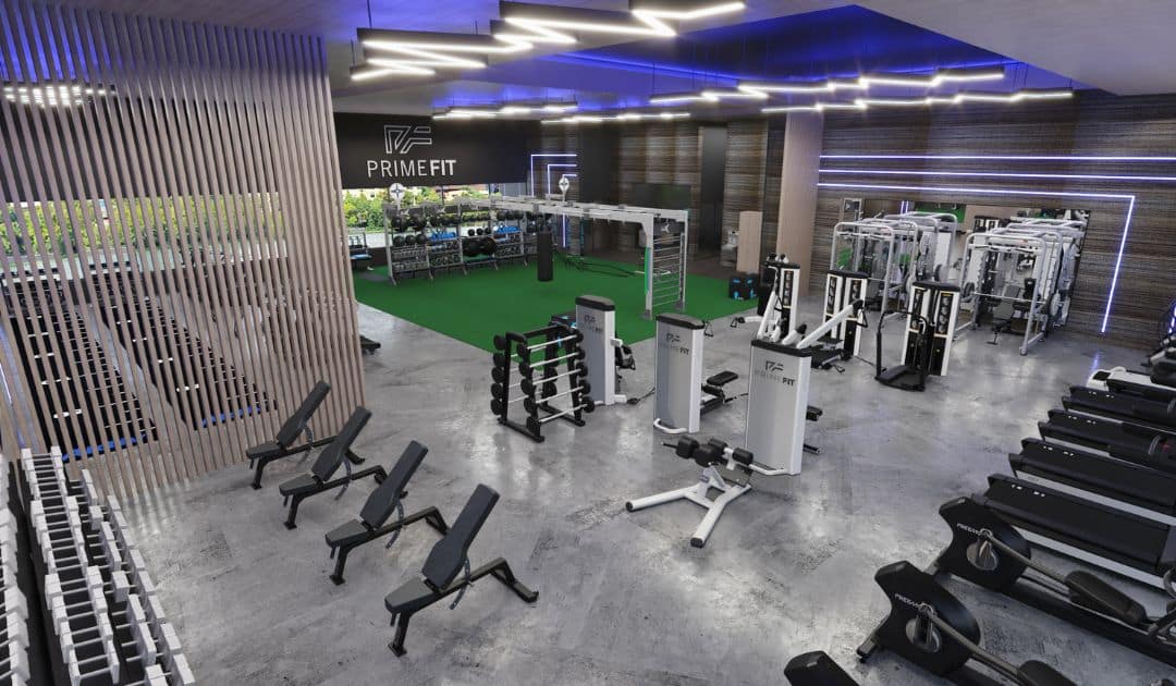 Gym space designed with the psychology of gym design.